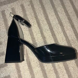 Worthington Black Patent Leather Block Heels